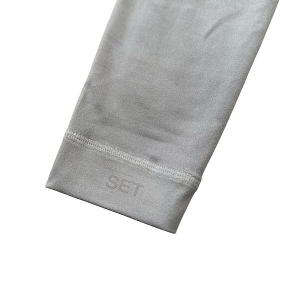 SET ACTIVE Gray Pull On 25" Inseam Leggings Workout Gym Women's Size Small - Picture 4 of 4